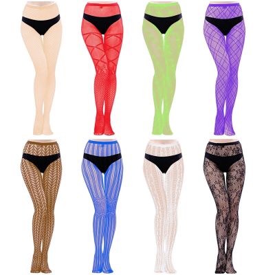 8 Pairs Lace Tights Fishnet Floral Stockings Lace Patterned Tights Small Hole...